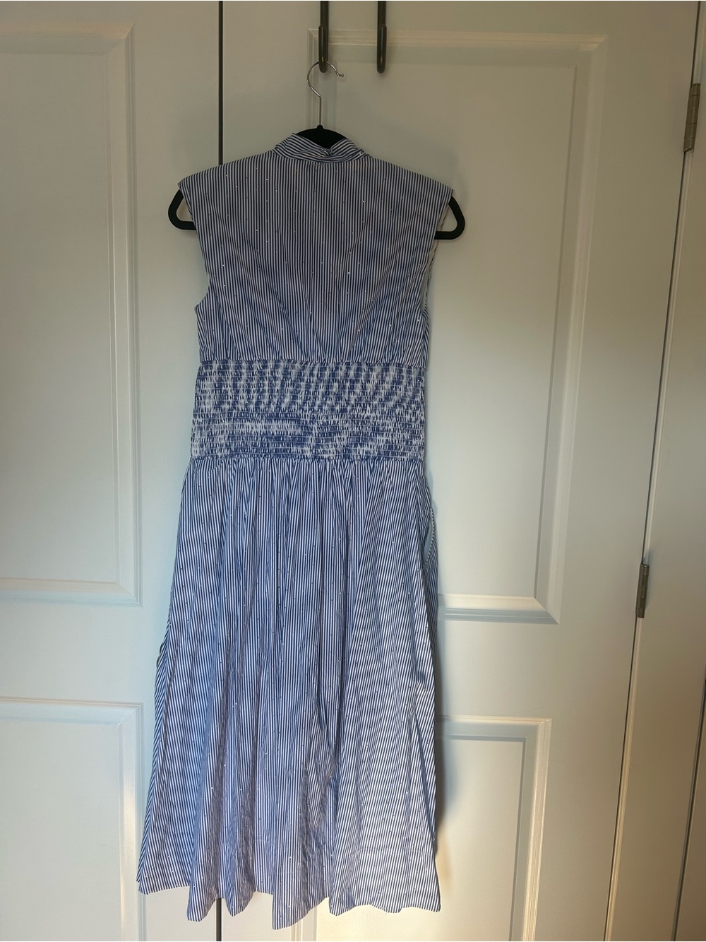 Anthropologie Tommie Cap-Sleeve Smocked Front Zip Shirt Dress:Shine Edition - Picture 5 of 5